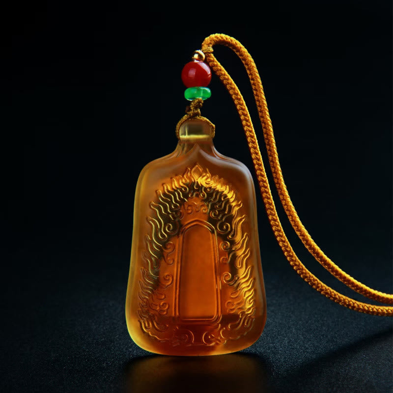 KarmaRipple's Tibetan Medicine Buddha Liuli Gemstone Compassion Serenity Pendant Necklace p13