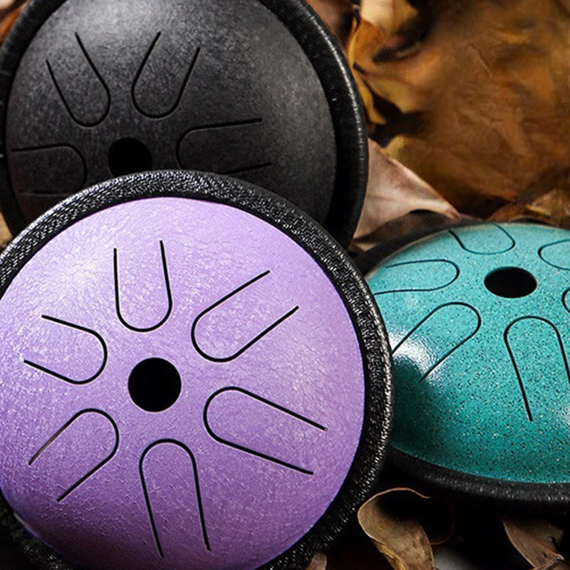 KarmaRipple's Steel Tongue Drum Sound Balancing Meditation Yoga Drum Kit 6 Note 5.Inch p18