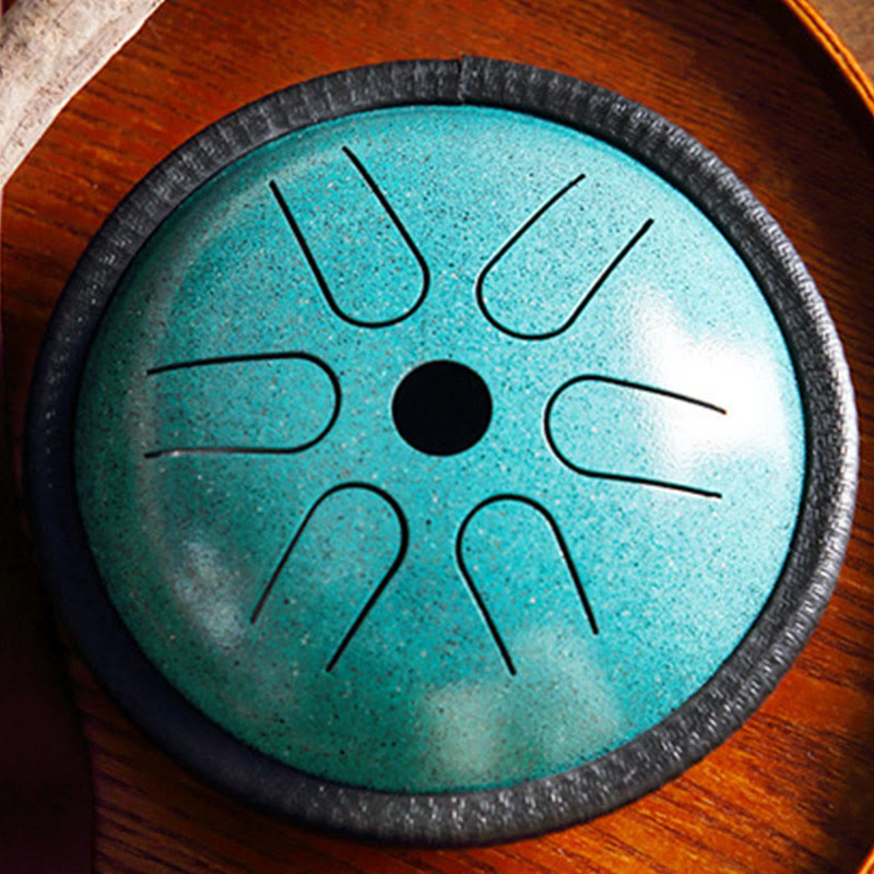 KarmaRipple's Steel Tongue Drum Sound Balancing Meditation Yoga Drum Kit 6 Note 5.Inch p12