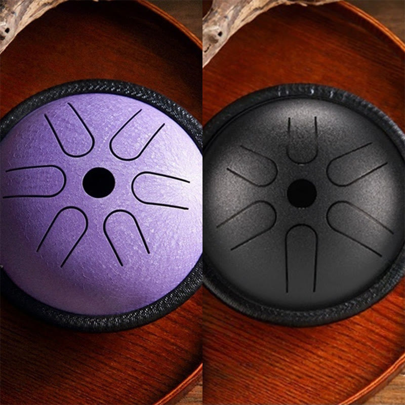 KarmaRipple's Steel Tongue Drum Sound Balancing Meditation Yoga Drum Kit 6 Note 5.Inch p16