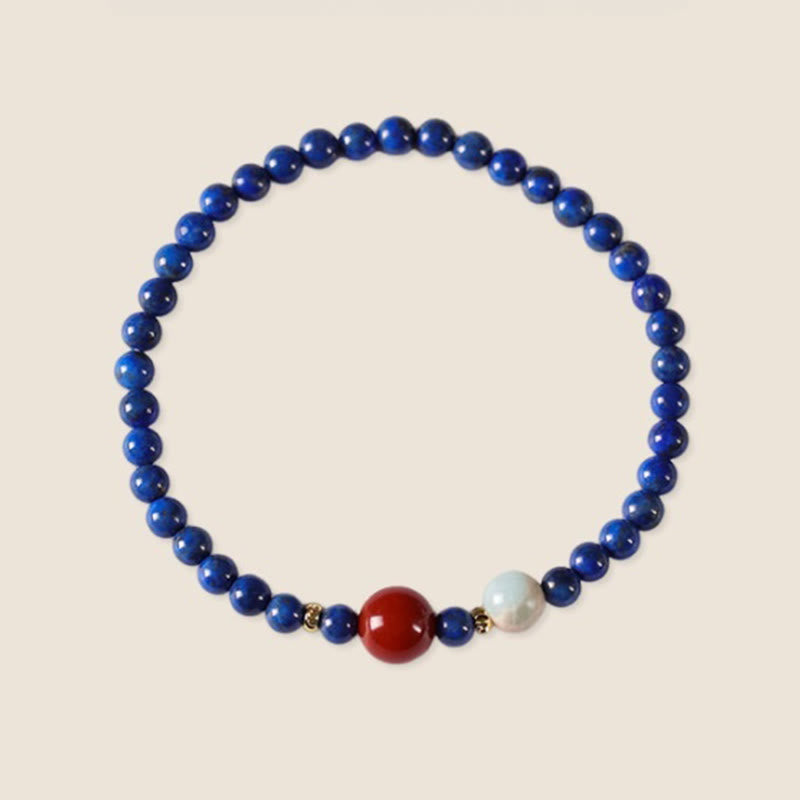 KarmaRipple's Small Lazurite Agate Ultra-thin Beadwork Positive Bracelet p10