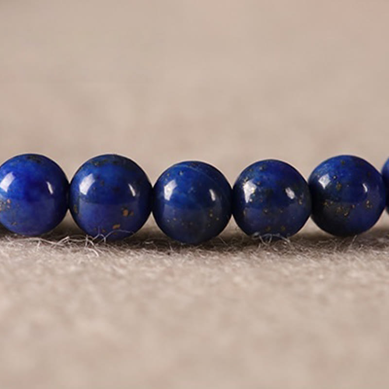 KarmaRipple's Small Lazurite Agate Ultra-thin Beadwork Positive Bracelet p15