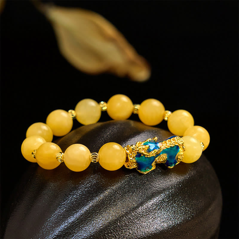KarmaRipple's Authentic Topaz Color Change PiXiu Wealth Bracelet p1