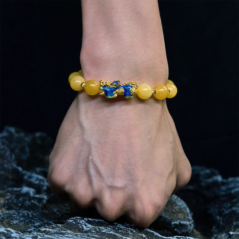 KarmaRipple's Authentic Topaz Color Change PiXiu Wealth Bracelet p3