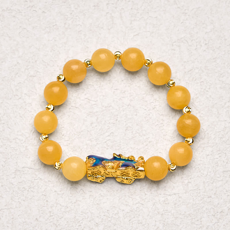 KarmaRipple's Authentic Topaz Color Change PiXiu Wealth Bracelet p5