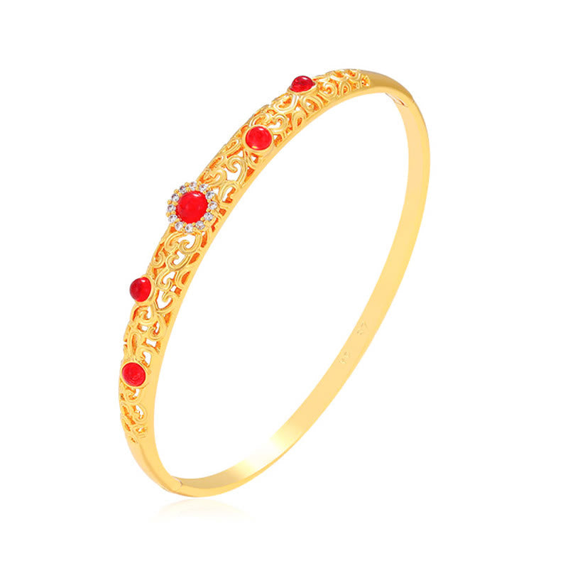KarmaRipple's Vine Design Alloy Zircon Fortune Bracelet Bangle p4