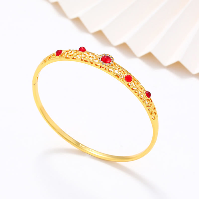 KarmaRipple's Vine Design Alloy Zircon Fortune Bracelet Bangle p3