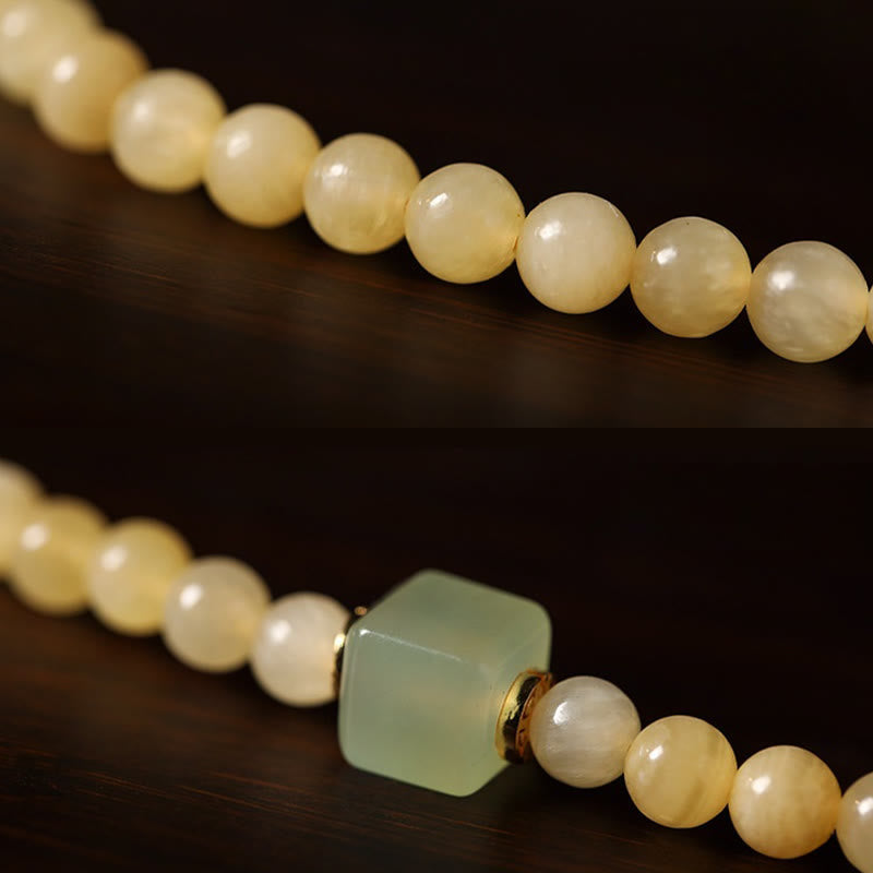 KarmaRipple's Topaz Beadwork Jade Cube Double Circle Wealth Bracelet p5