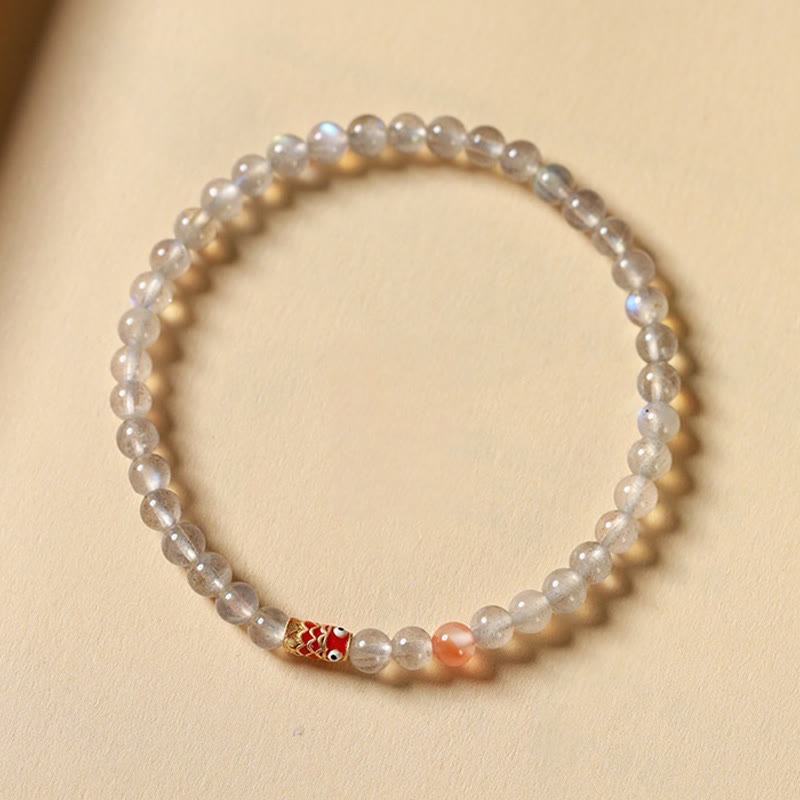 KarmaRipple's Ultra-Thin Moonstone Koi Fish Balancing Bracelet p4