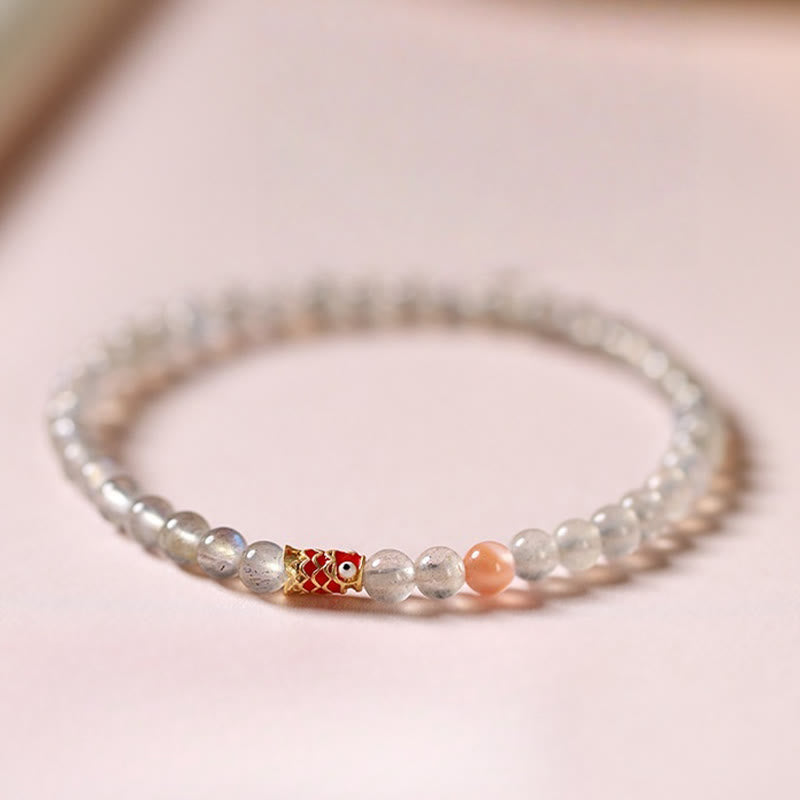 KarmaRipple's Ultra-Thin Moonstone Koi Fish Balancing Bracelet p1