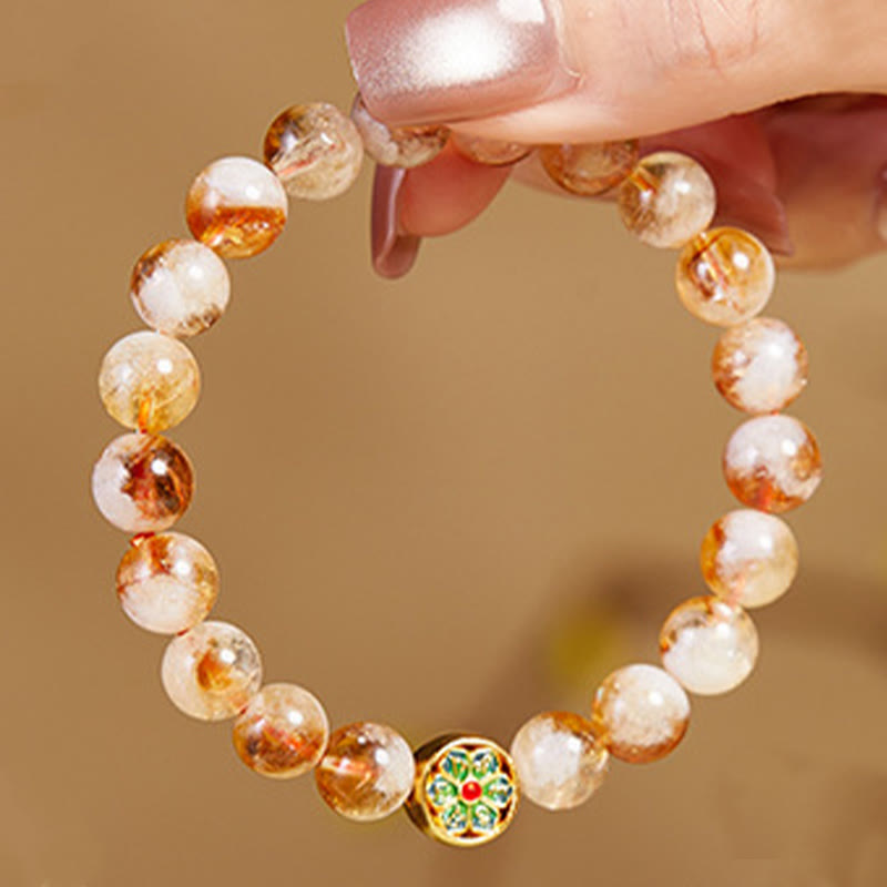 KarmaRipple's 999 Sterling Silver Om Mani Padme Hum Citrine Protection Bracelet p3