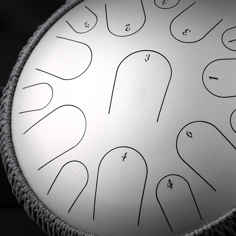 KarmaRipple's Steel Tongue Drum Sound Balancing Mindfulness Meditation Drum Kit 15 Note 14 Inch Percussion Instrument p11