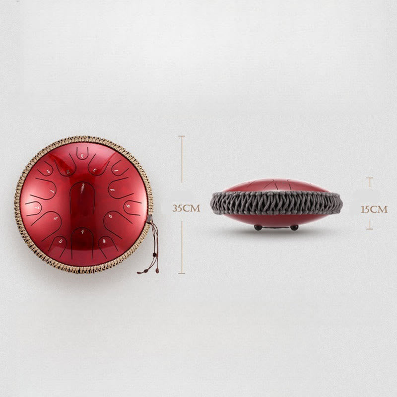 KarmaRipple's Steel Tongue Drum Sound Balancing Mindfulness Meditation Drum Kit 15 Note 14 Inch Percussion Instrument p13