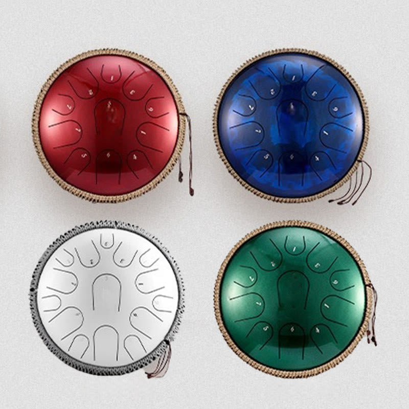 KarmaRipple's Steel Tongue Drum Sound Balancing Mindfulness Meditation Drum Kit 15 Note 14 Inch Percussion Instrument p15