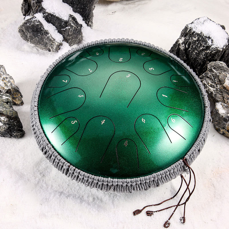 KarmaRipple's Steel Tongue Drum Sound Balancing Mindfulness Meditation Drum Kit 15 Note 14 Inch Percussion Instrument p1