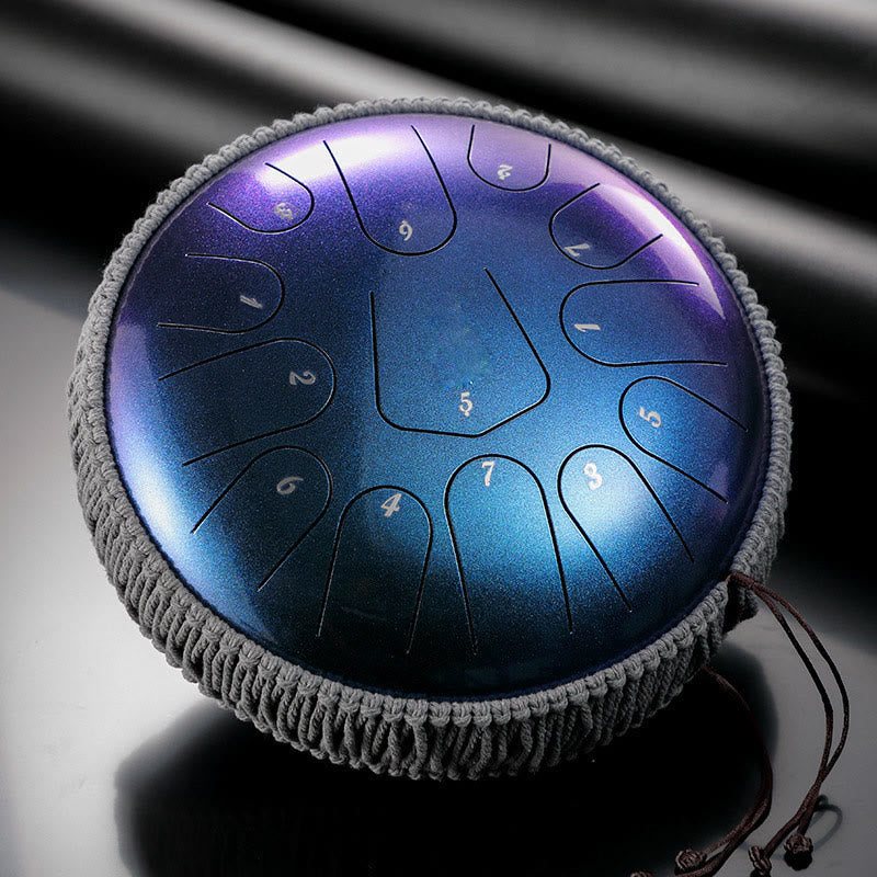 KarmaRipple's Steel Tongue Drum Sound Balancing Meditation Drum Kit 13 Note 12 Inch Percussion Instrument p1
