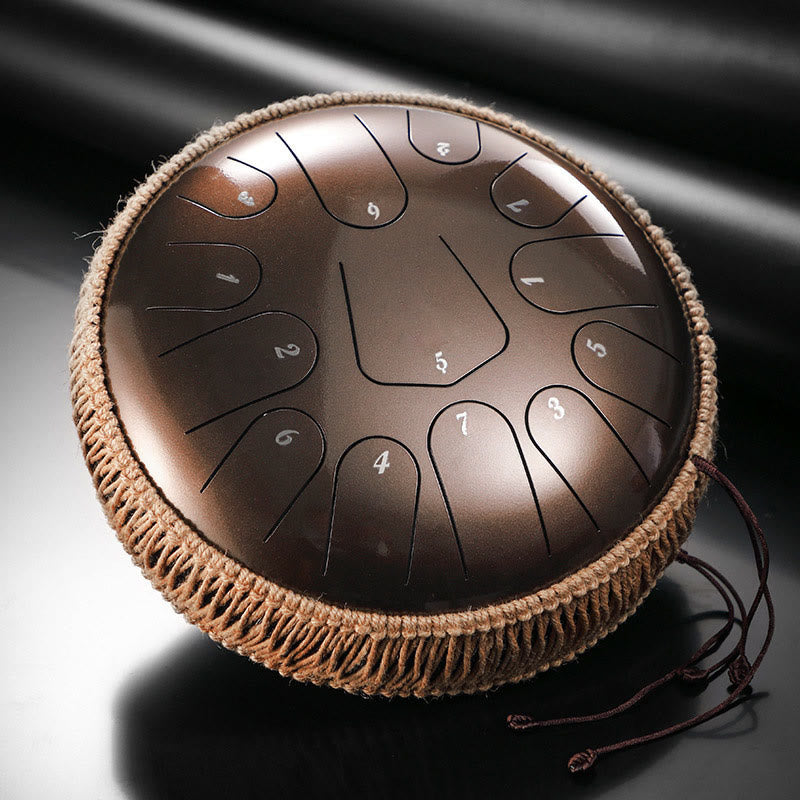 KarmaRipple's Steel Tongue Drum Sound Balancing Meditation Drum Kit 13 Note 12 Inch Percussion Instrument p6