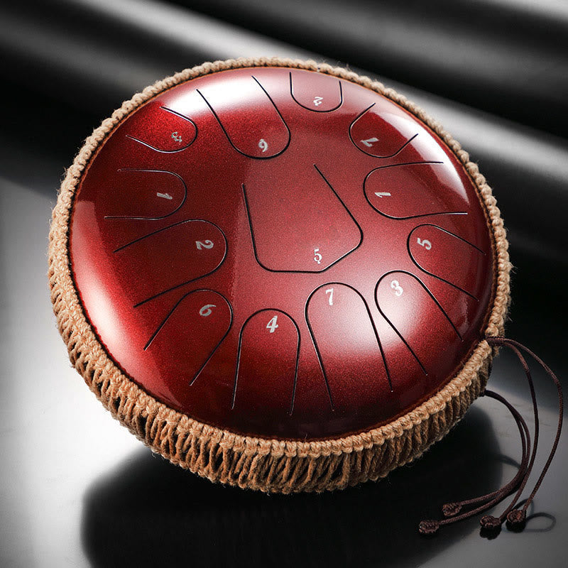 KarmaRipple's Steel Tongue Drum Sound Balancing Meditation Drum Kit 13 Note 12 Inch Percussion Instrument p21