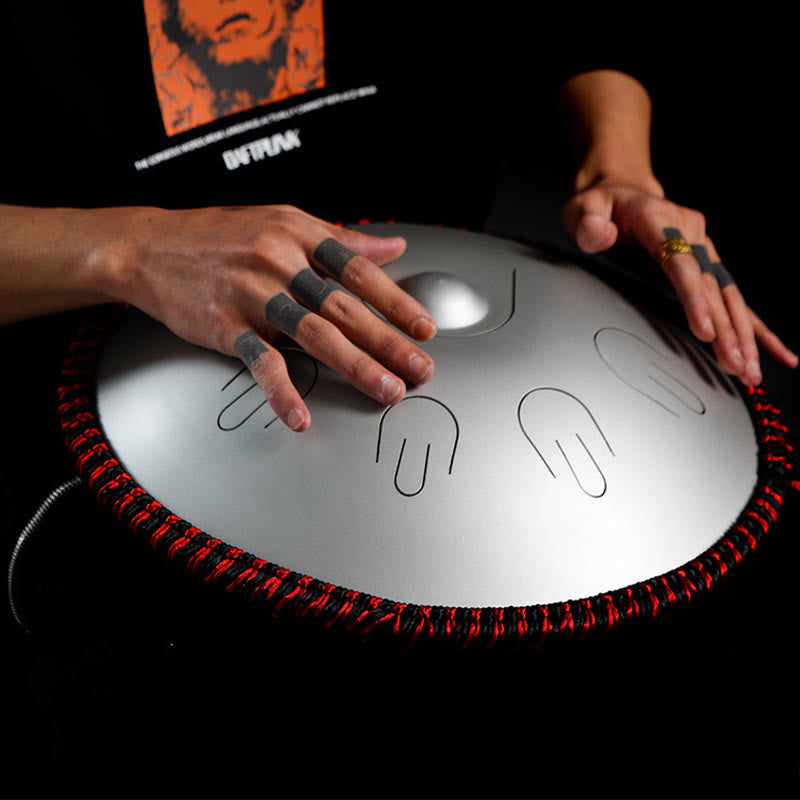KarmaRipple's Steel Tongue Drum Sound Balancing Yoga Meditation Kit 9 Note 15 Inch Handpan Instrument p10