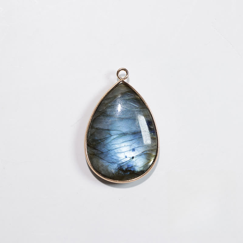 KarmaRipple's Water Drop Pattern Labradorite Balancing Pendant Necklace p6