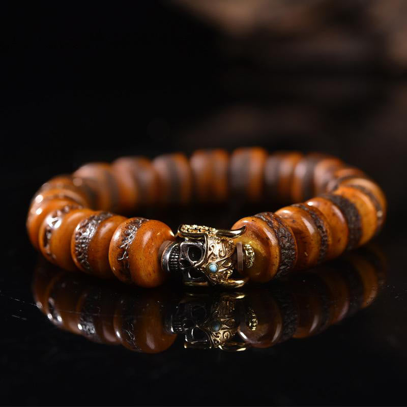 KarmaRipple's Vintage Tibetan Camel Bone Yak Bone Balance Bracelet p1