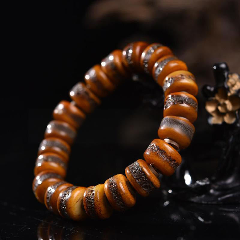 KarmaRipple's Vintage Tibetan Camel Bone Yak Bone Balance Bracelet p5