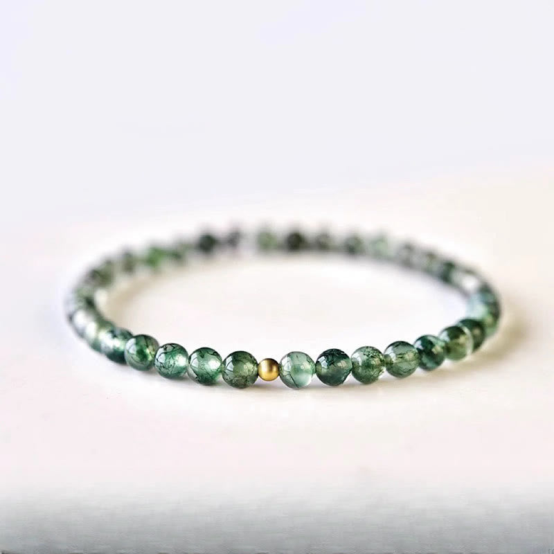 KarmaRipple's Moss Agate Fortunate Bead Soothing Bracelet p10