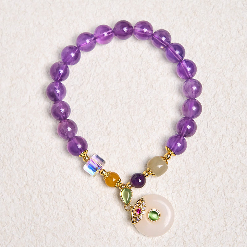 KarmaRipple's Authentic Amethyst Peace Buckle Talisman Spiritual Bracelet p6