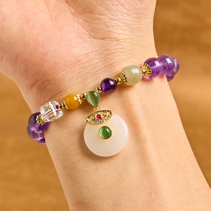 KarmaRipple's Authentic Amethyst Peace Buckle Talisman Spiritual Bracelet p3