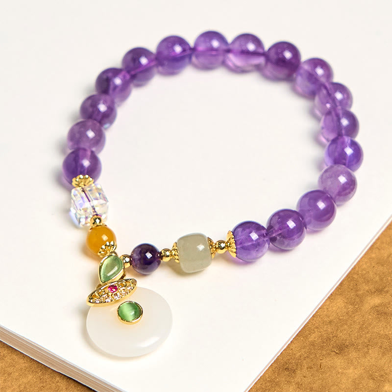 KarmaRipple's Authentic Amethyst Peace Buckle Talisman Spiritual Bracelet p5