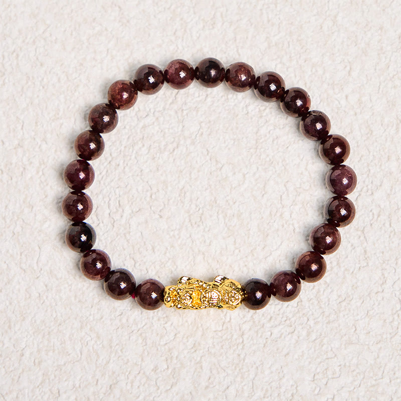 KarmaRipple's Authentic Garnet Beadwork PiXiu Protection Bracelet p6