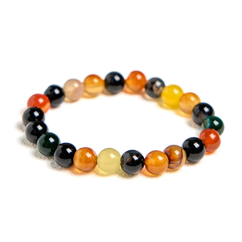 KarmaRipple's Authentic Colorful Chalcedony Agate Balance Bracelet p8