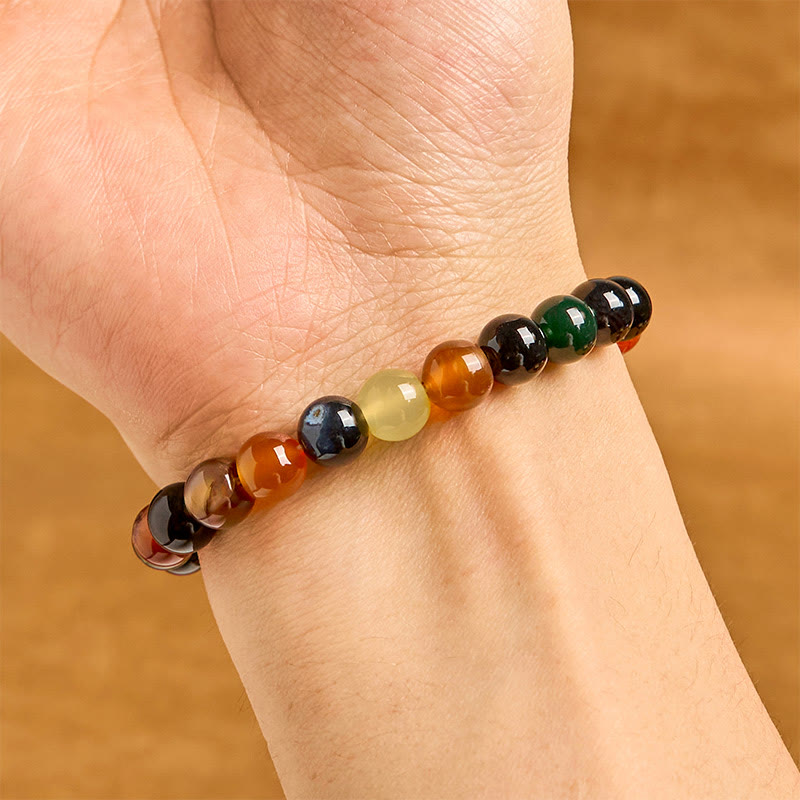 KarmaRipple's Authentic Colorful Chalcedony Agate Balance Bracelet p4