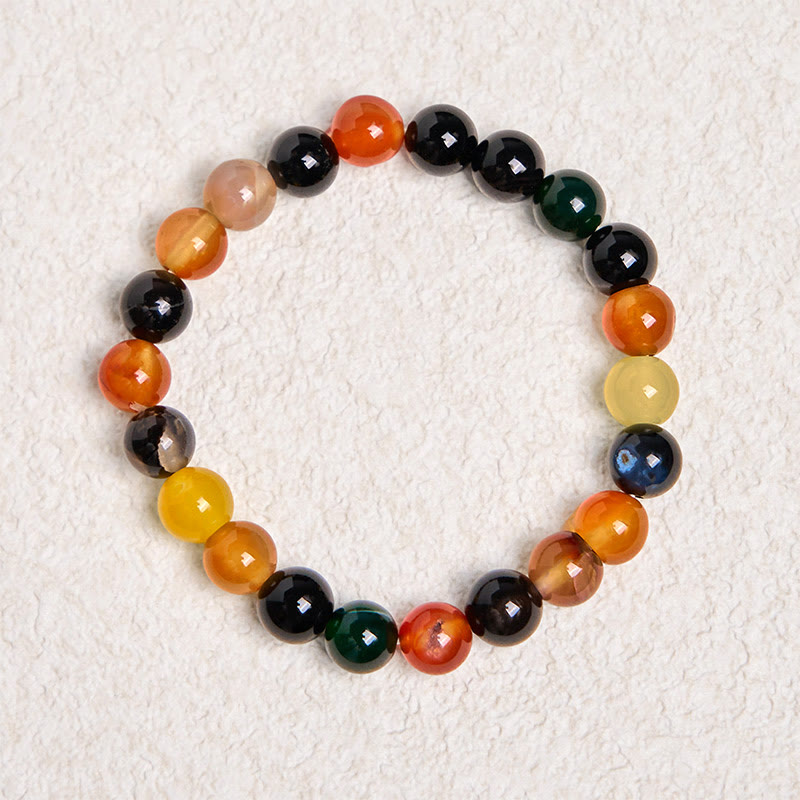 KarmaRipple's Authentic Colorful Chalcedony Agate Balance Bracelet p7