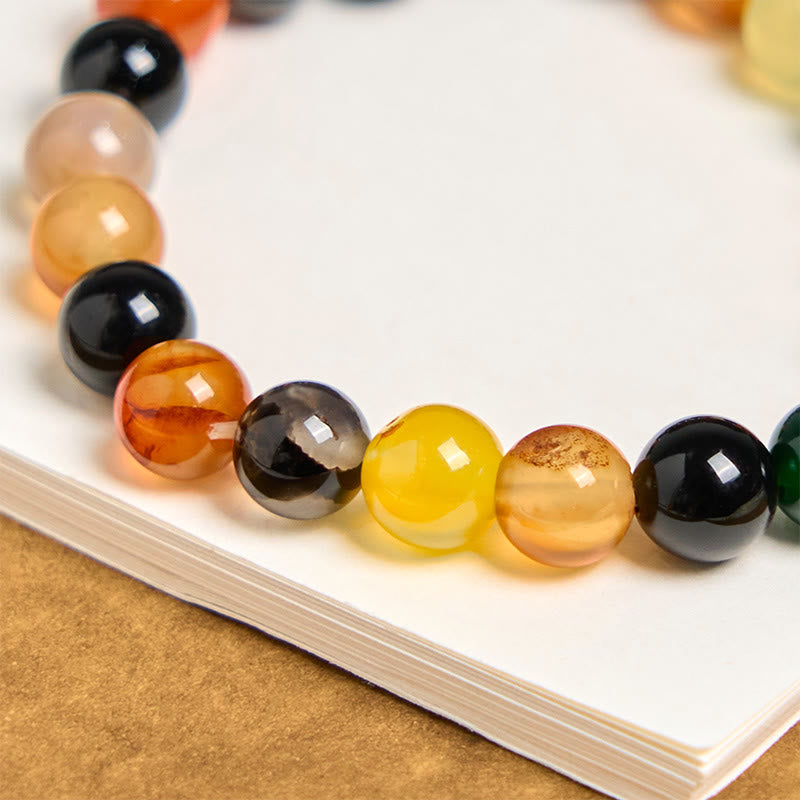 KarmaRipple's Authentic Colorful Chalcedony Agate Balance Bracelet p6