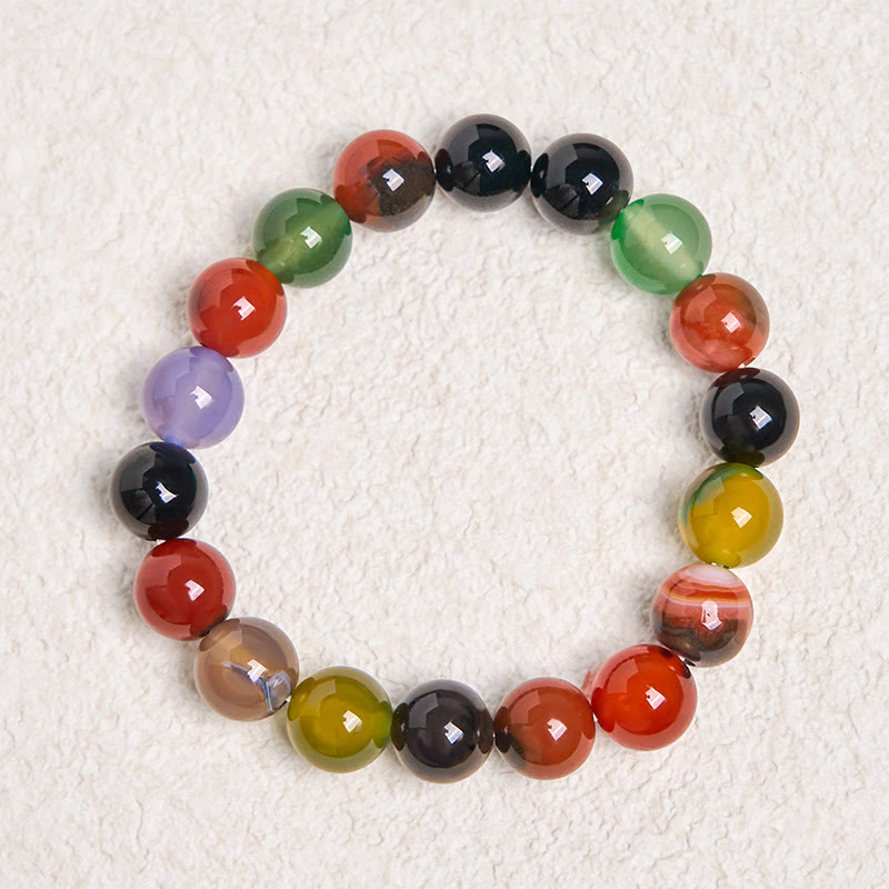 KarmaRipple's Authentic Colorful Chalcedony Agate Balance Bracelet p14