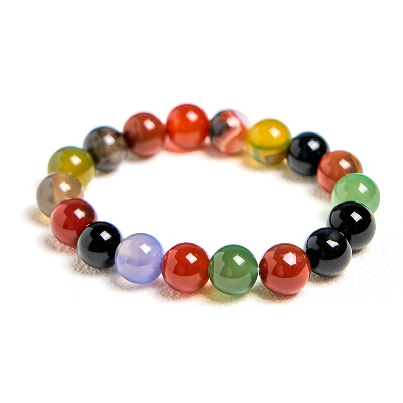 KarmaRipple's Authentic Colorful Chalcedony Agate Balance Bracelet p15