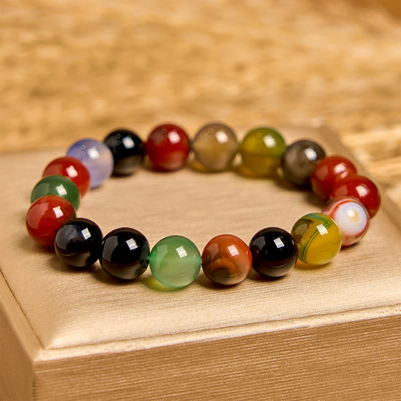 KarmaRipple's Authentic Colorful Chalcedony Agate Balance Bracelet p2