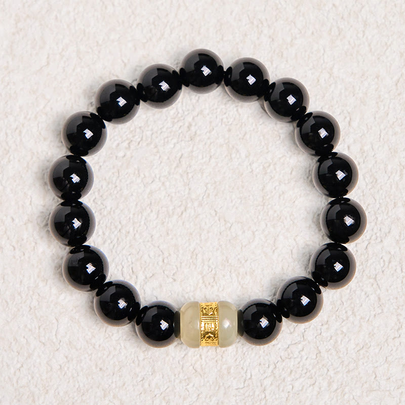 KarmaRipple's Authentic Black Onyx Jade Support Bracelet p6