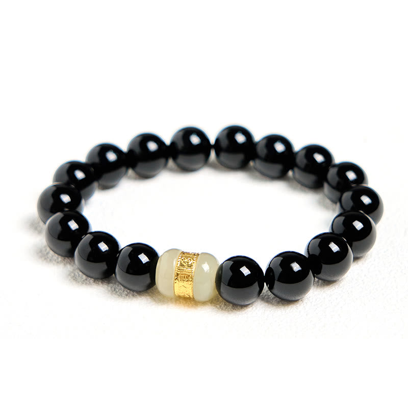 KarmaRipple's Authentic Black Onyx Jade Support Bracelet p2