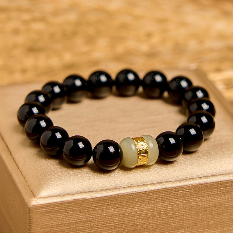 KarmaRipple's Authentic Black Onyx Jade Support Bracelet p3