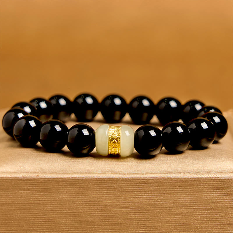 KarmaRipple's Authentic Black Onyx Jade Support Bracelet p4