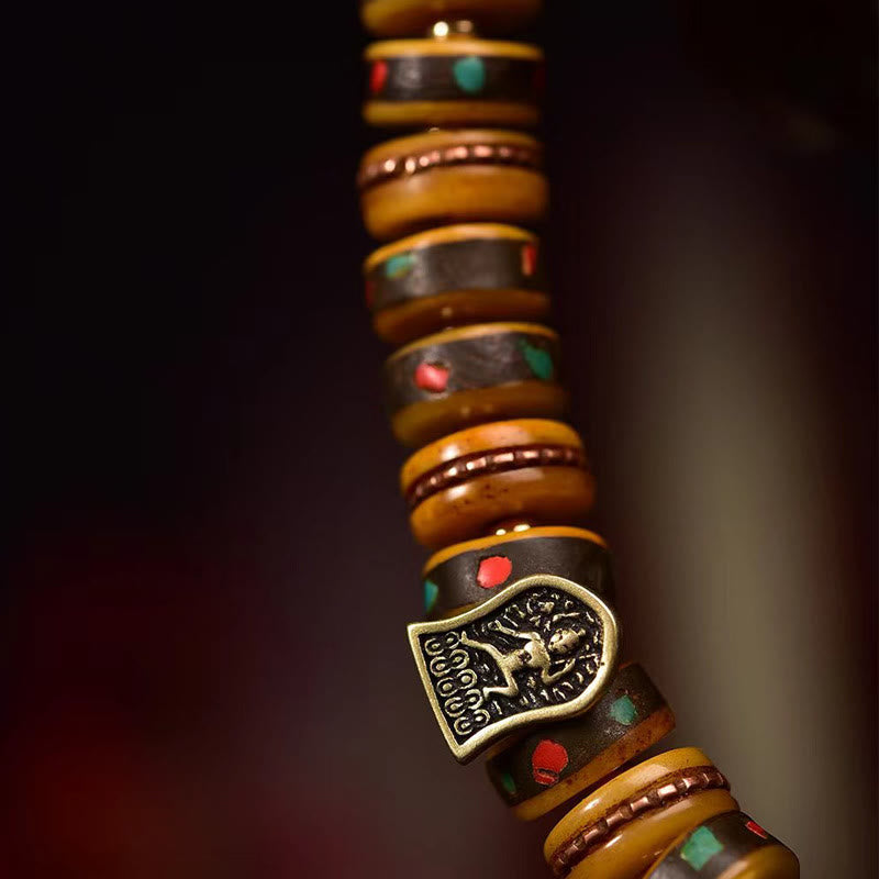 KarmaRipple's Tibetan Camel Bone Dice Tassel Protection Bracelet p4