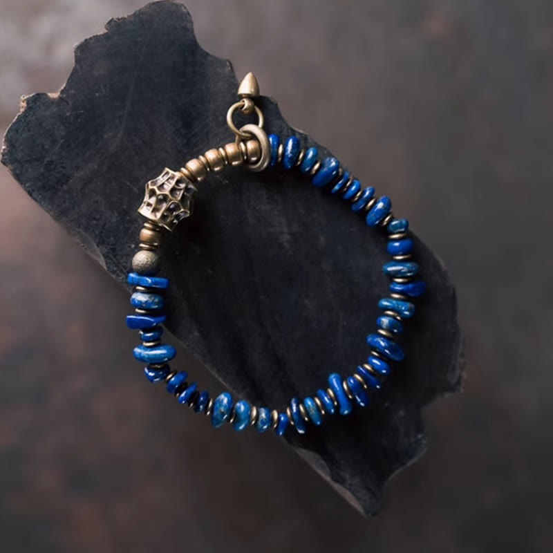 KarmaRipple's Vintage Irregular Shape Design Lazurite Positive Bracelet p2