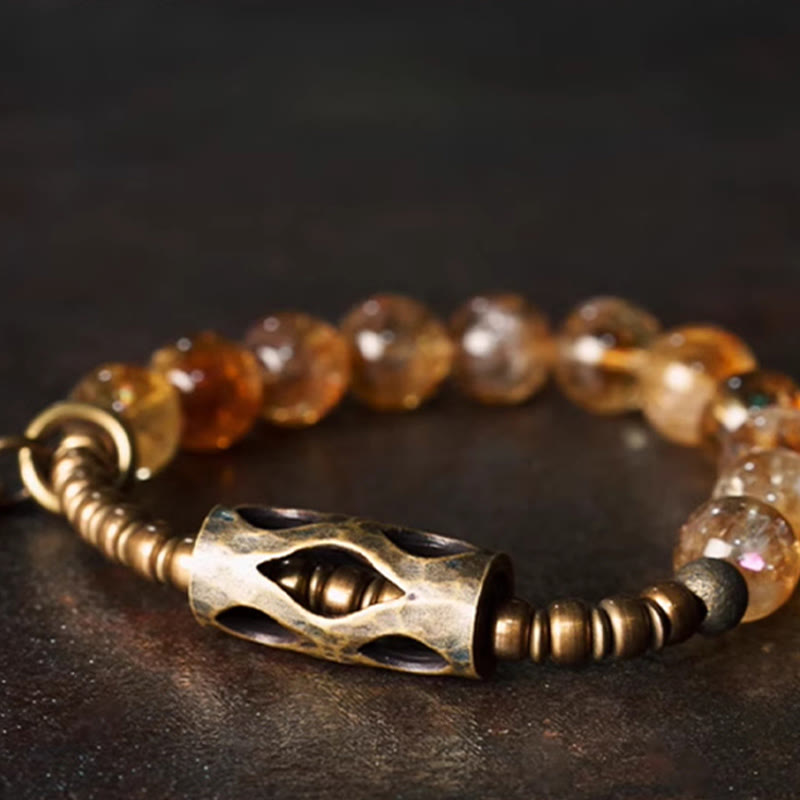 KarmaRipple's Daily Retro 10mm Citrine Beadwork Protection Bracelet p10