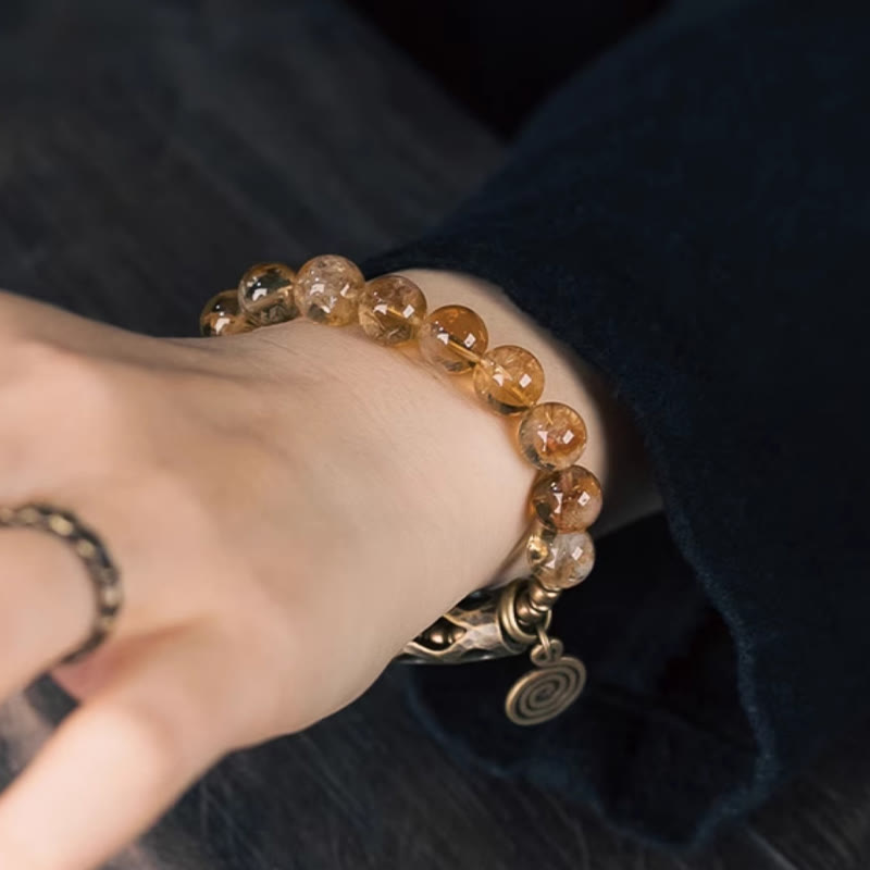KarmaRipple's Daily Retro 10mm Citrine Beadwork Protection Bracelet p16
