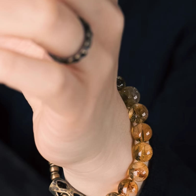 KarmaRipple's Daily Retro 10mm Citrine Beadwork Protection Bracelet p17