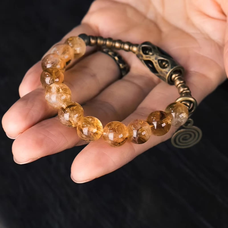 KarmaRipple's Daily Retro 10mm Citrine Beadwork Protection Bracelet p12