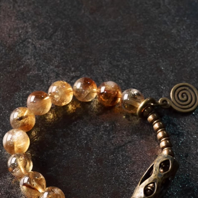 KarmaRipple's Daily Retro 10mm Citrine Beadwork Protection Bracelet p9