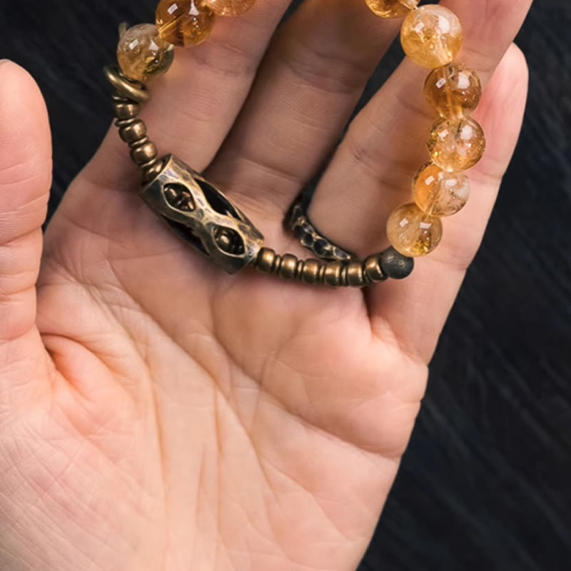 KarmaRipple's Daily Retro 10mm Citrine Beadwork Protection Bracelet p13